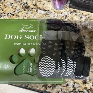 Paw Protectors Anti-Slip Dog Socks - Black & Gray